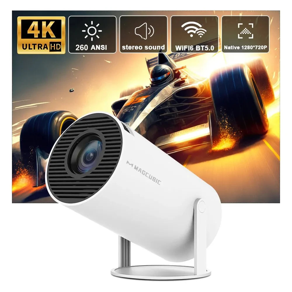 Projetor 4K Magcubic HY300 PRO Android 11 Dual Wifi6 260ANSI 1280 * 720P Allwinner H713 BT5.0 1080P Projetor de cinema em casa ao ar livre